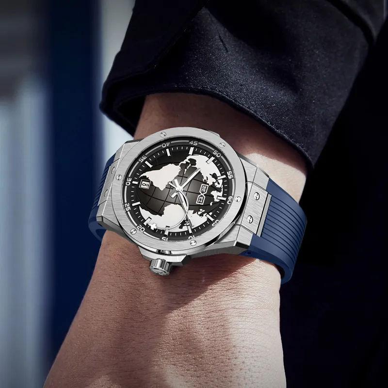 BEXEI J 20 Collection Automatic Mechanical Movement Watch Men's Watches Black Dial-11