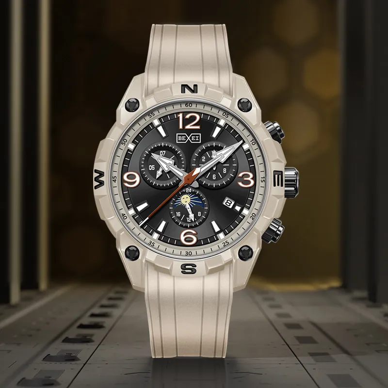 BEXEI Darth Vader Collection Automatic Mechanical Movement Rubber Strap Watch Men's Watches Black Dial-7