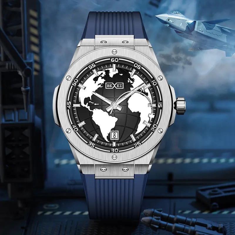 BEXEI J 20 Collection Automatic Mechanical Movement Watch Men's Watches Black Dial-9