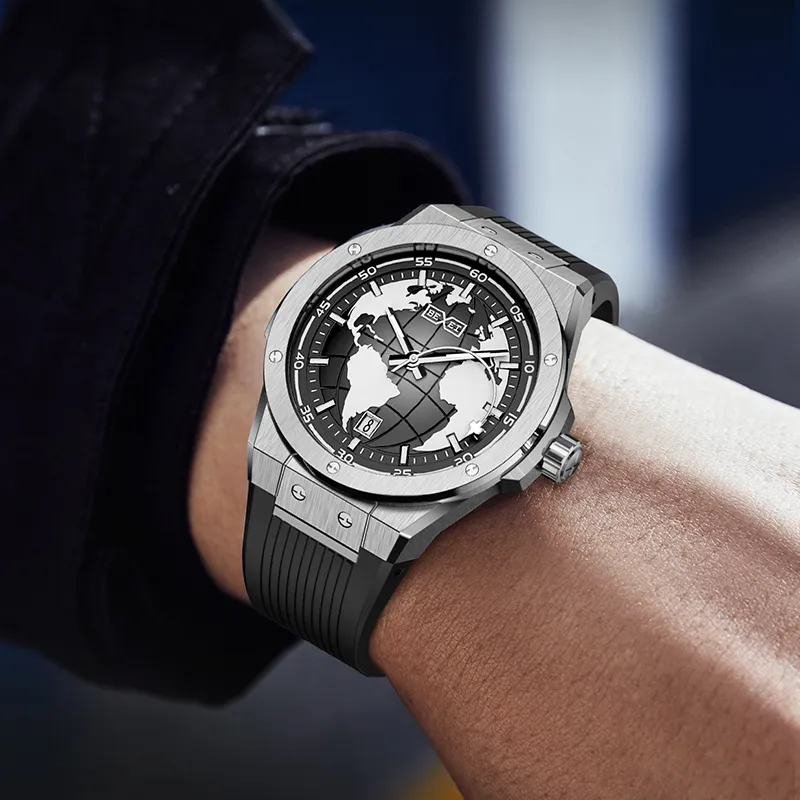 BEXEI J 20 Collection Automatic Mechanical Movement Watch Men's Watches Black Dial-2