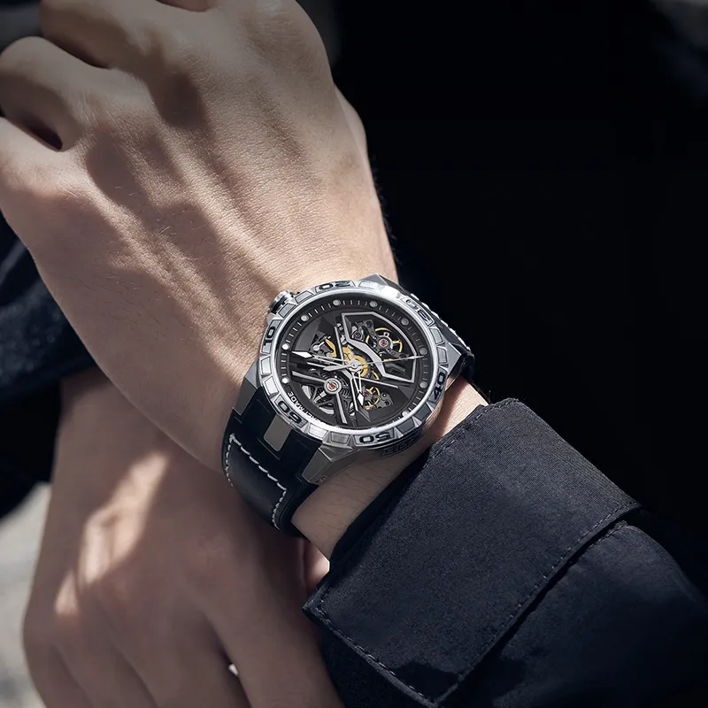 BEXEI The Wandering Earth Collaboration Mechanical Movement Watch Men's Watches Cut-Out Dial-33