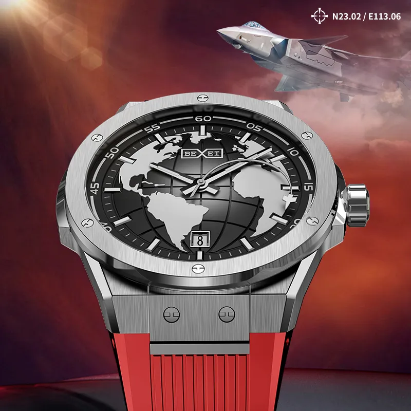 BEXEI J 20 Collection Automatic Mechanical Movement Watch Men's Watches Black Dial-17