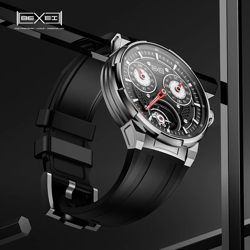 BEXEI Owl Series Illustrated Book Concept Automatic Mechanical Movement Watch Men's Watches Black Dial-7