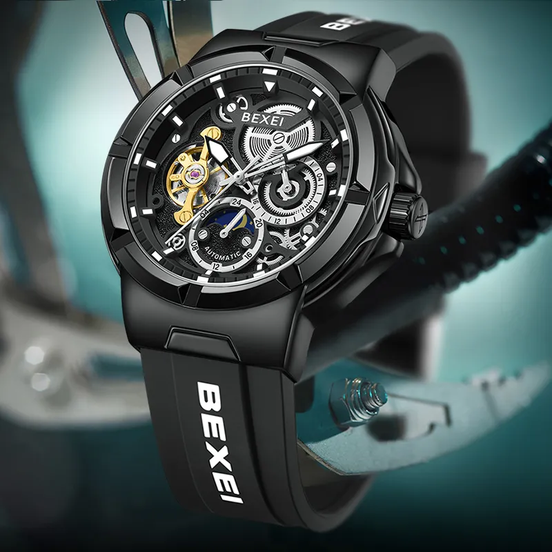 BEXEI Explorer Collection Mechanical Movement Watch Men's Watches Blue Dial-10