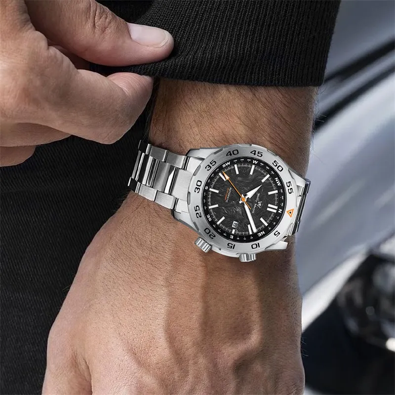 Welly Merck Automatic Mechanical Movement Stainless Steel Strap Watch Men's Watches Black Dial-9