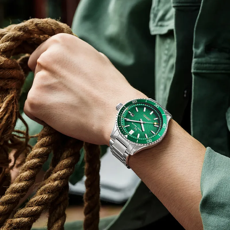 Welly Merck OCEAN Ocean Collection Automatic Mechanical Movement Men's Watches Chinese Watches Green Dial-2