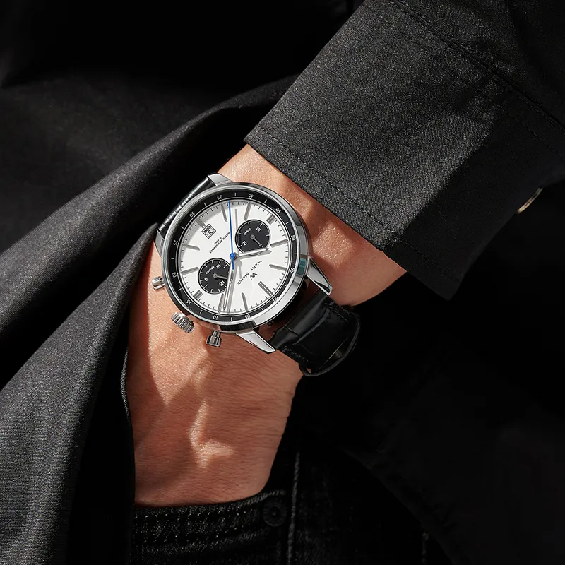 Welly Merck Automatic Mechanical Movement Men's Watches White Dial-5
