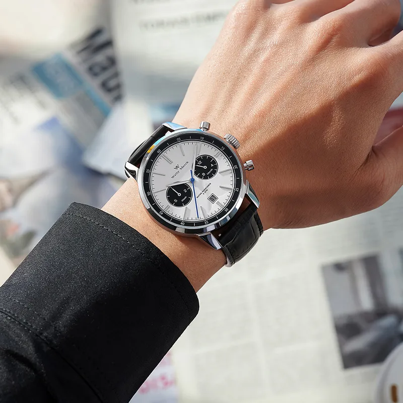 Welly Merck Automatic Mechanical Movement Men's Watches White Dial-4