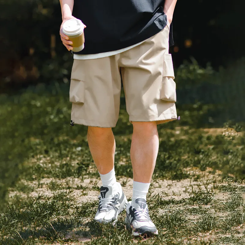 BORDERLESS BDLS Cargo Shorts Unisex Light Khaki-3