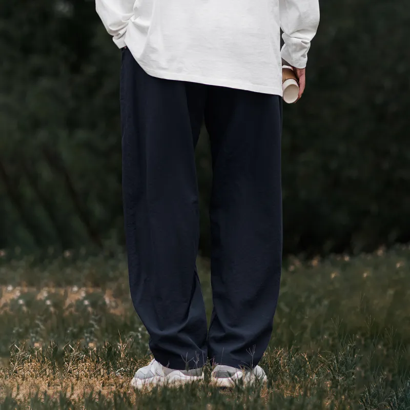 BORDERLESS BDLS Casual Pants Unisex Navy Blue-6