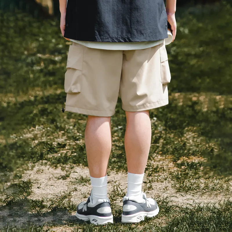 BORDERLESS BDLS Cargo Shorts Unisex Light Khaki-5