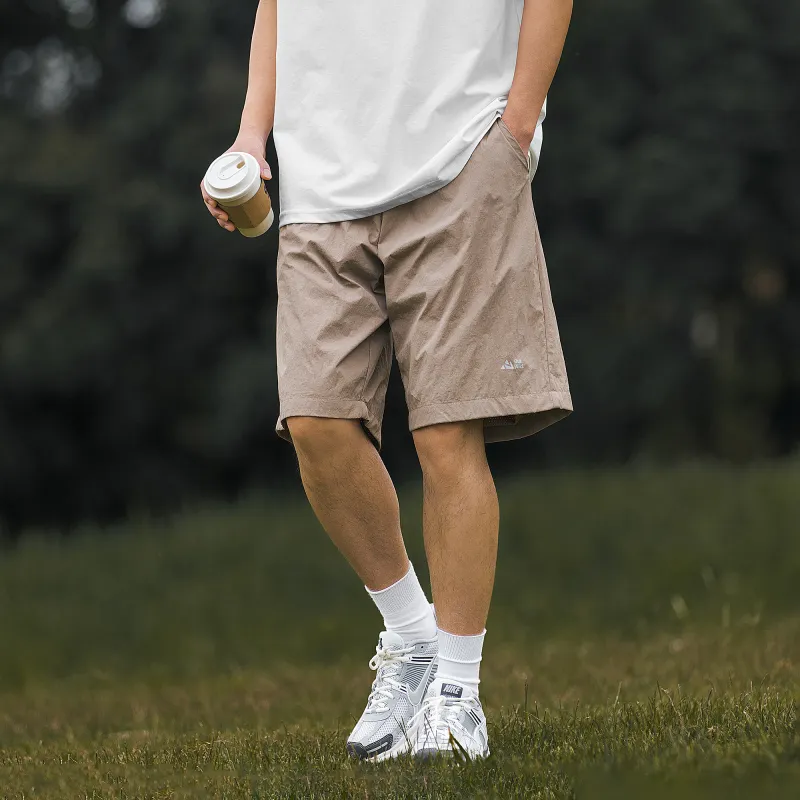 BORDERLESS BDLS Casual Shorts Unisex Khaki-3