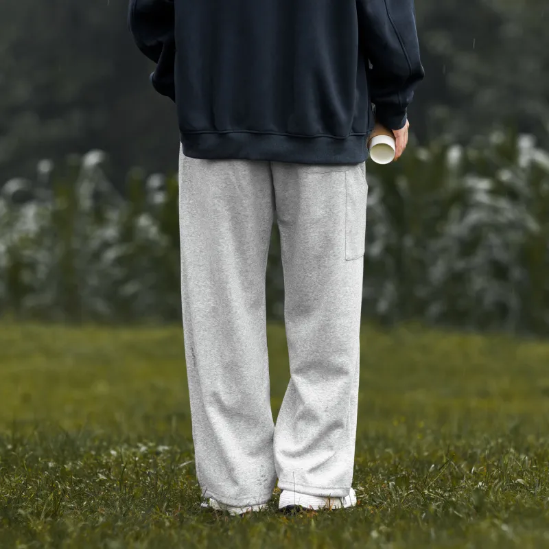 BORDERLESS BDLS Knitted Sweatpants Unisex Heather Gray-6