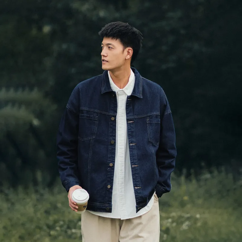 BORDERLESS BDLS Denim Jacket Unisex Dark Blue-2