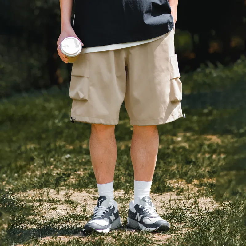 BORDERLESS BDLS Cargo Shorts Unisex Light Khaki-2