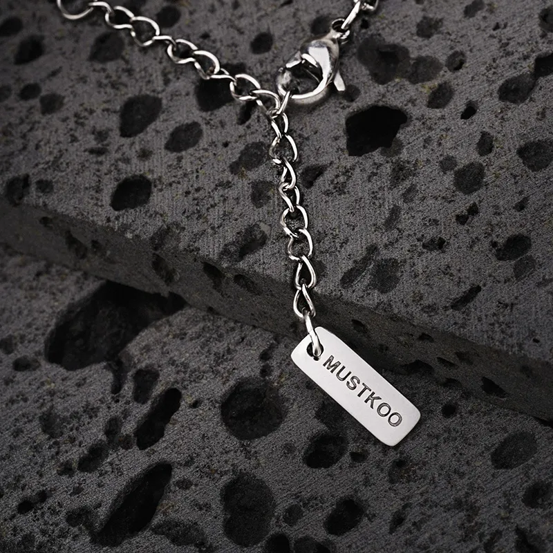 MUSTKOO Titanium Steel Necklaces Unisex-12