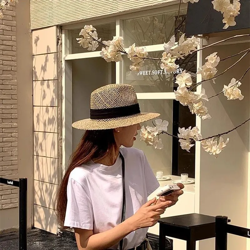 MUSTKOO Straw Woven Sun Protection Hats Unisex-1