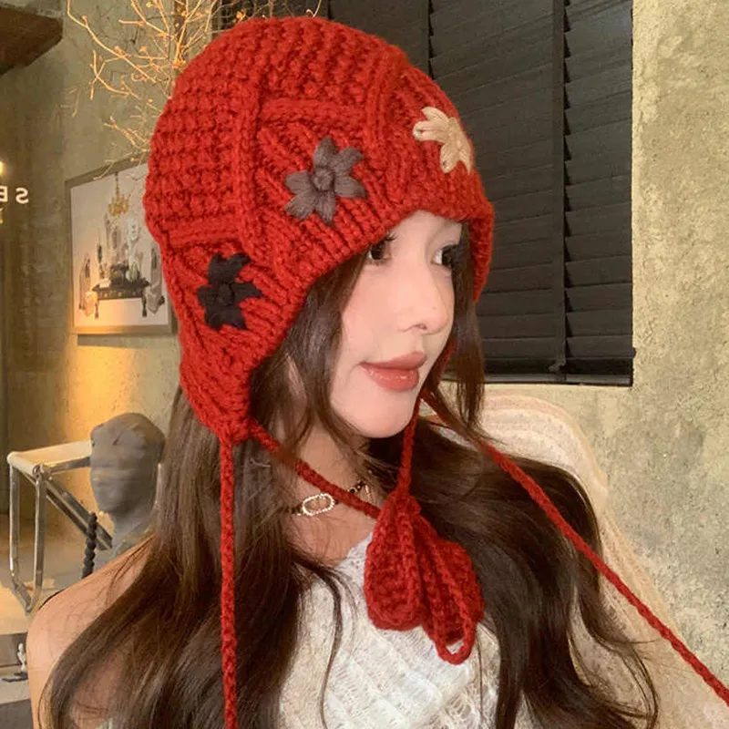 MUSTKOO Acrylic Beanies Women's-4