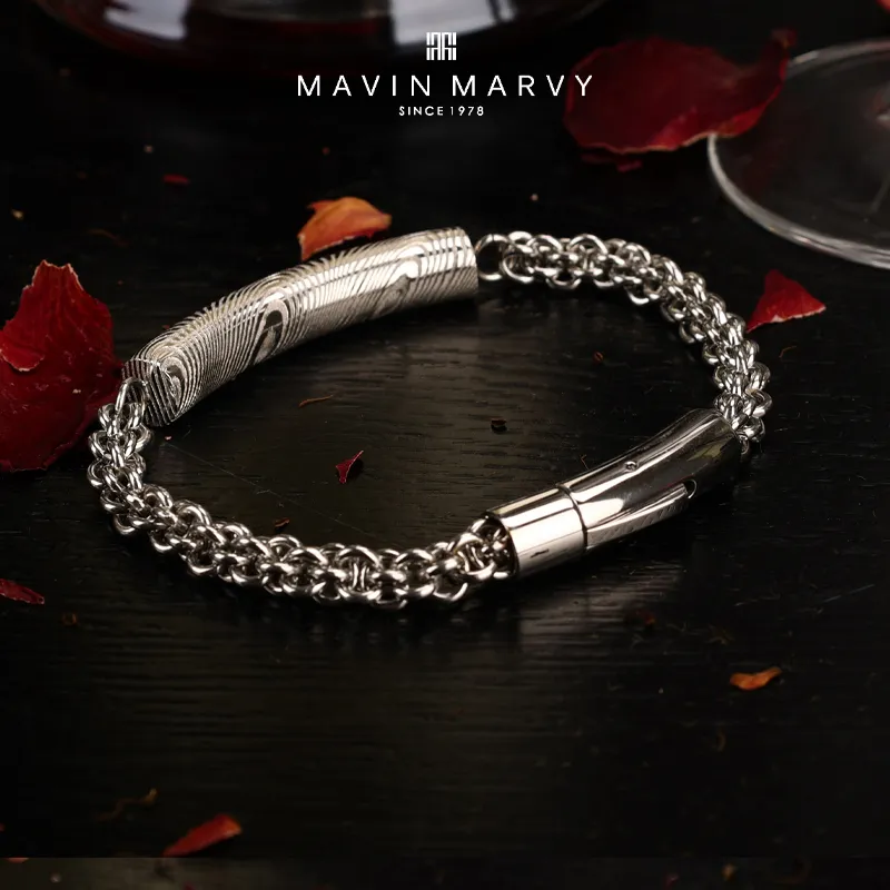 MAVIN MARVY Damascus Steel Bracelets Unisex-2