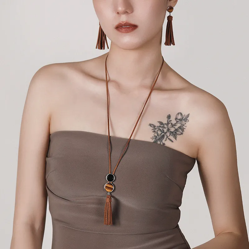 MACE MAVA Leather Necklaces Women's-1