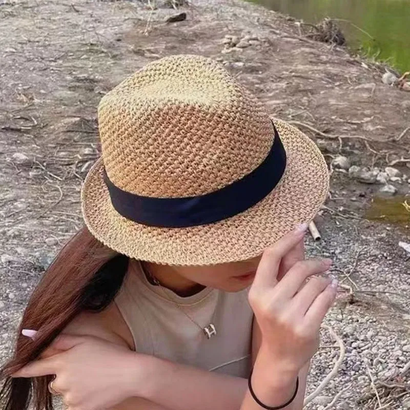 MUSTKOO Straw Woven Top Hats Women's-4