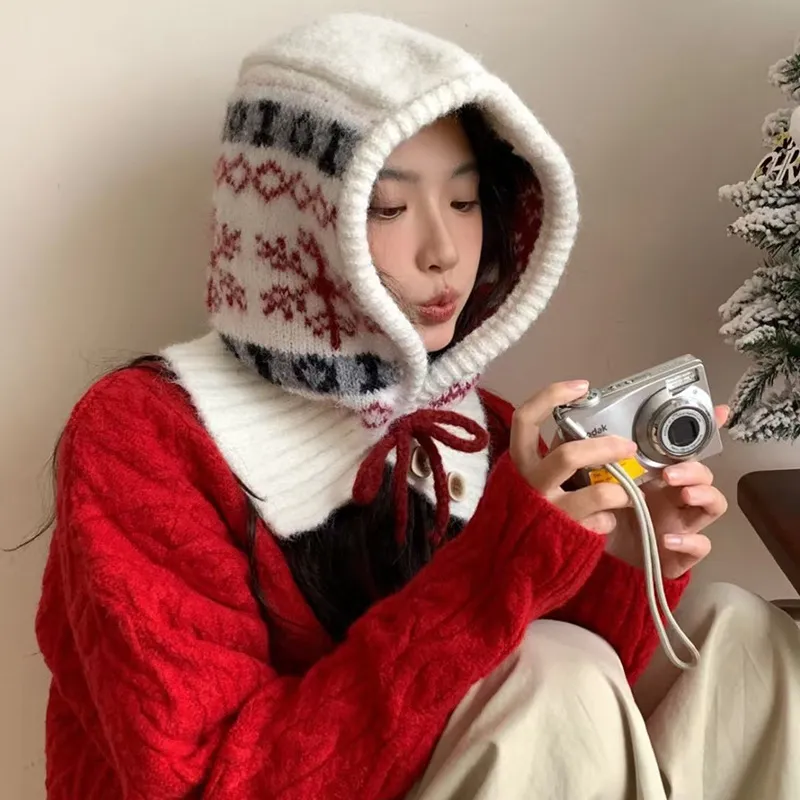 MUSTKOO Plush Yarn Beanie Women's-2