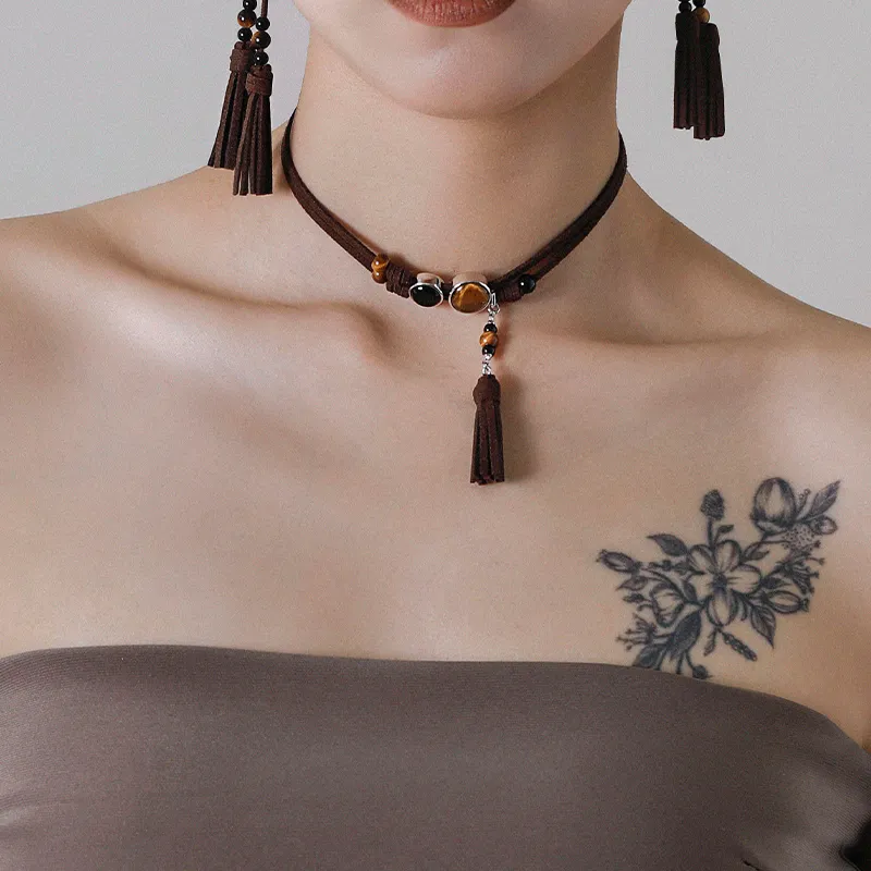 MACE MAVA Suede Necklaces Unisex-1