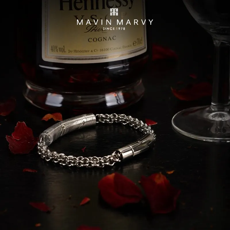 MAVIN MARVY Damascus Steel Bracelets Unisex-3