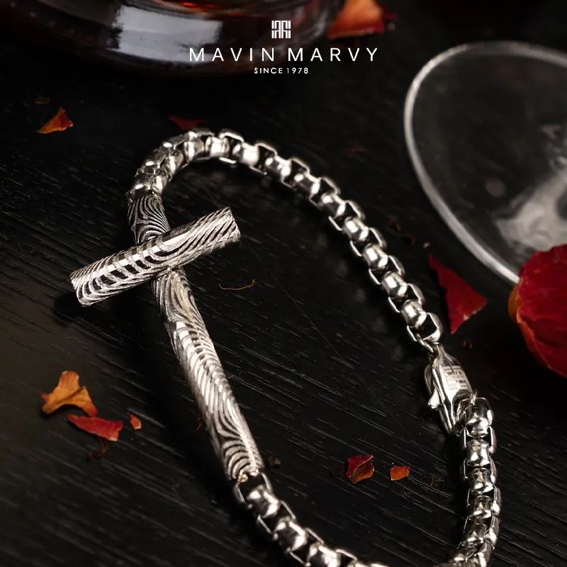 MAVIN MARVY Damascus Steel Bracelets Unisex-4