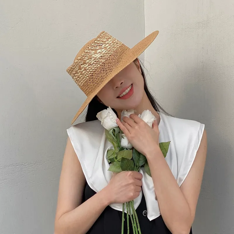 MUSTKOO Straw Woven Sun Protection Hats Unisex-2