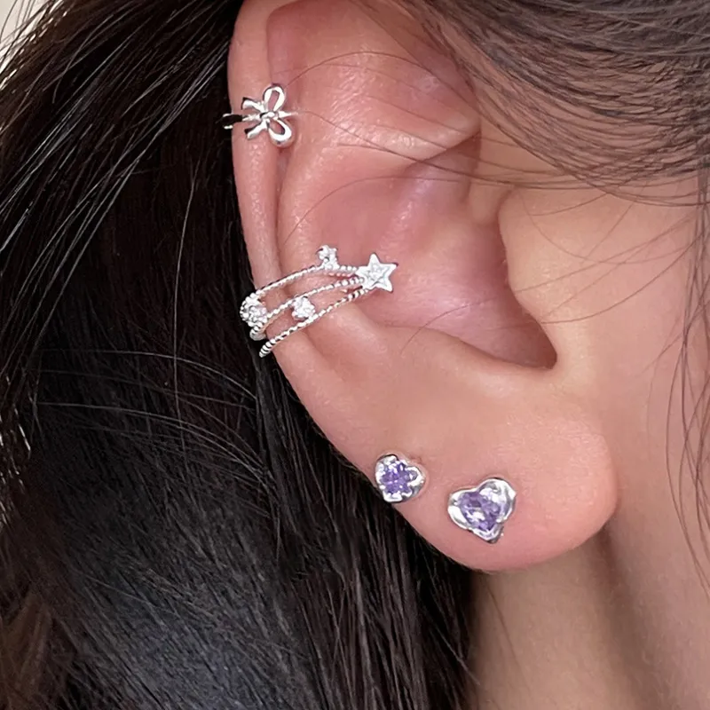 MACE MAVA Zircon With 925 Sterling Silver Pin Stud Earrings Unisex-7