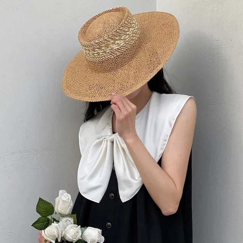 MUSTKOO Straw Woven Sun Protection Hats Unisex-1