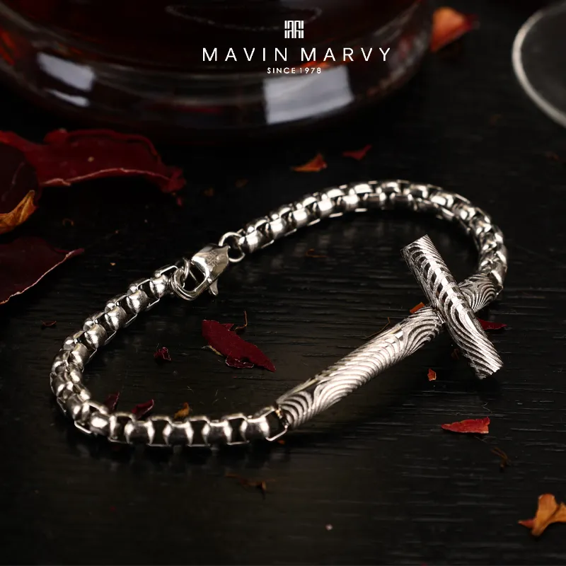 MAVIN MARVY Damascus Steel Bracelets Unisex-2