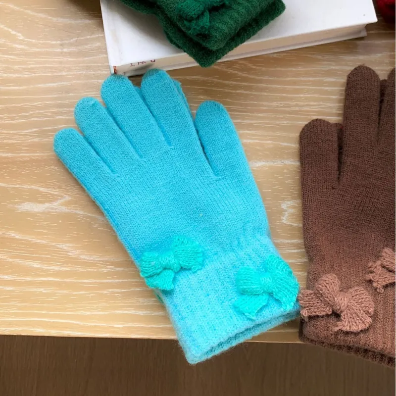 MUSTKOO Knitted Fabric Knit Gloves Women's-13