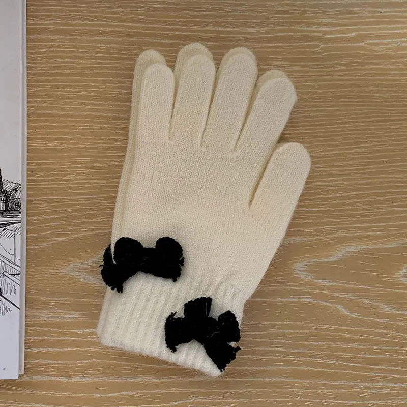 MUSTKOO Knitted Fabric Knit Gloves Women's-19