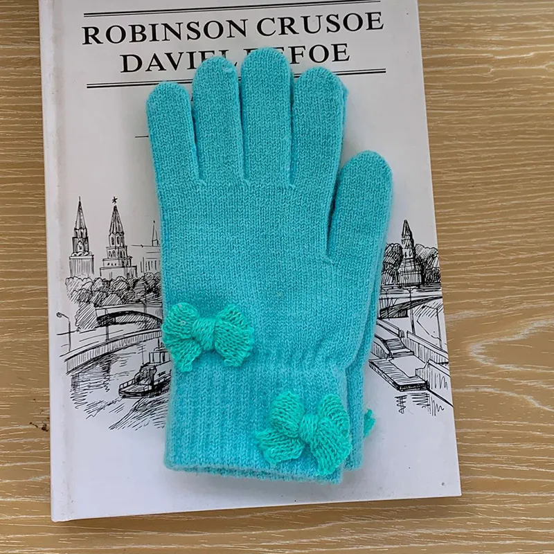 MUSTKOO Knitted Fabric Knit Gloves Women's-12