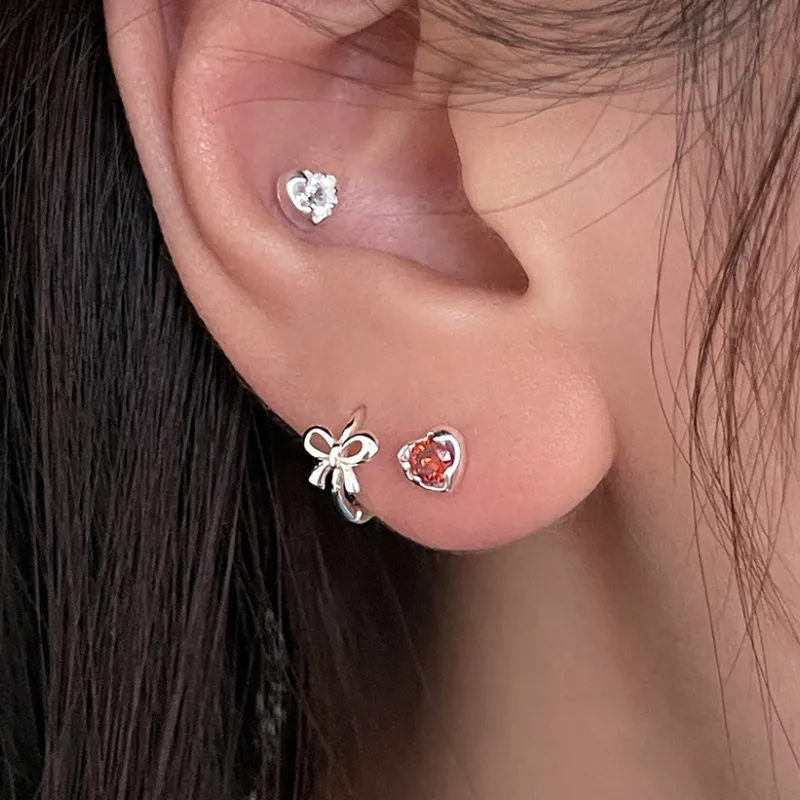 MACE MAVA Zircon With 925 Sterling Silver Pin Stud Earrings Unisex-10