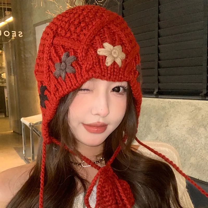 MUSTKOO Acrylic Beanies Women's-5
