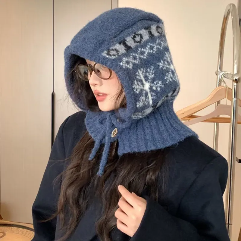 MUSTKOO Plush Yarn Beanie Women's-3