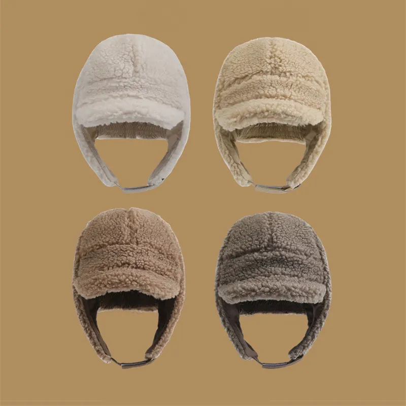 MUSTKOO Lambswool Trapper Hats Women's-1
