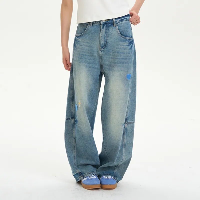 ISaluteU Jeans Unisex Light Blue-2
