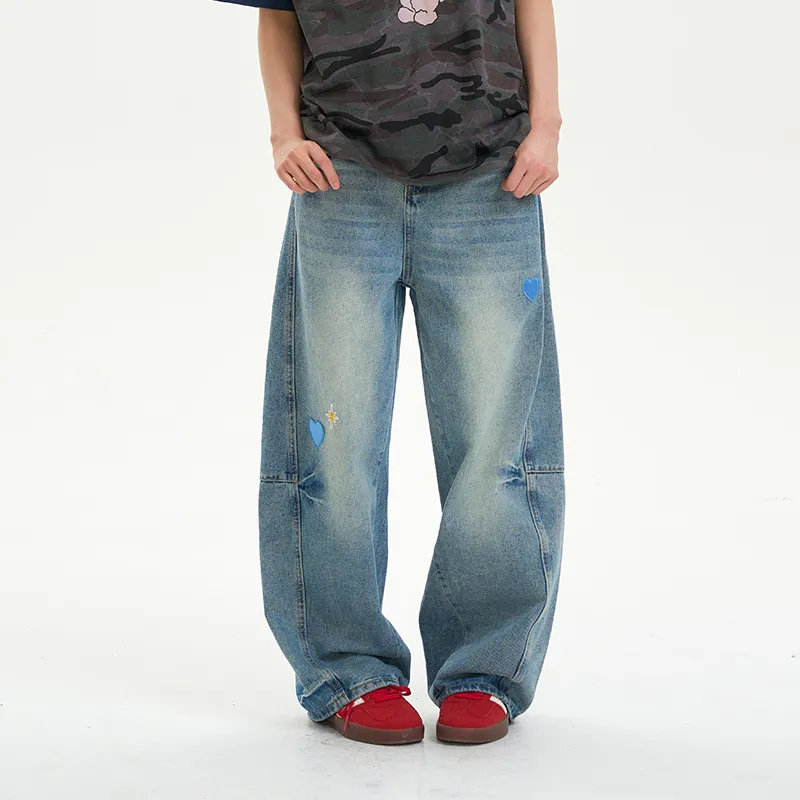 ISaluteU Jeans Unisex Light Blue-3