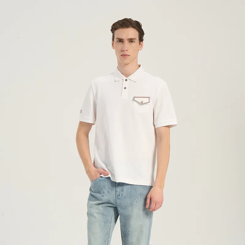 RARE Polo Shirts Men White-2