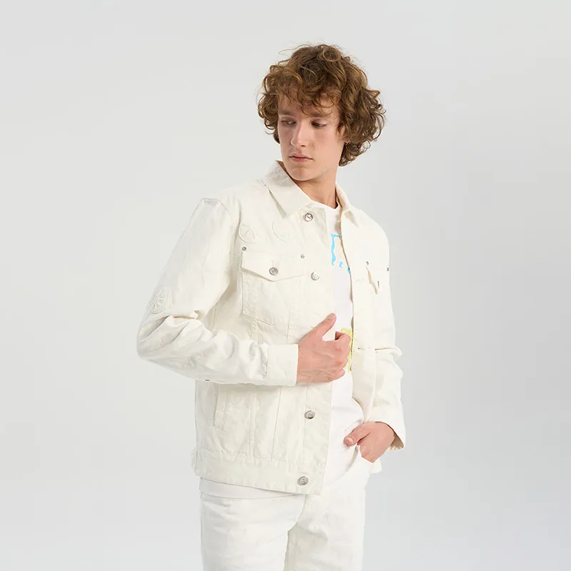 RARE Denim Jackets Men White-5