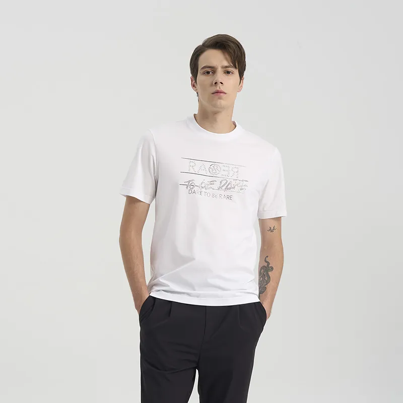 RARE Short Sleeved T Shirts Men's White-4