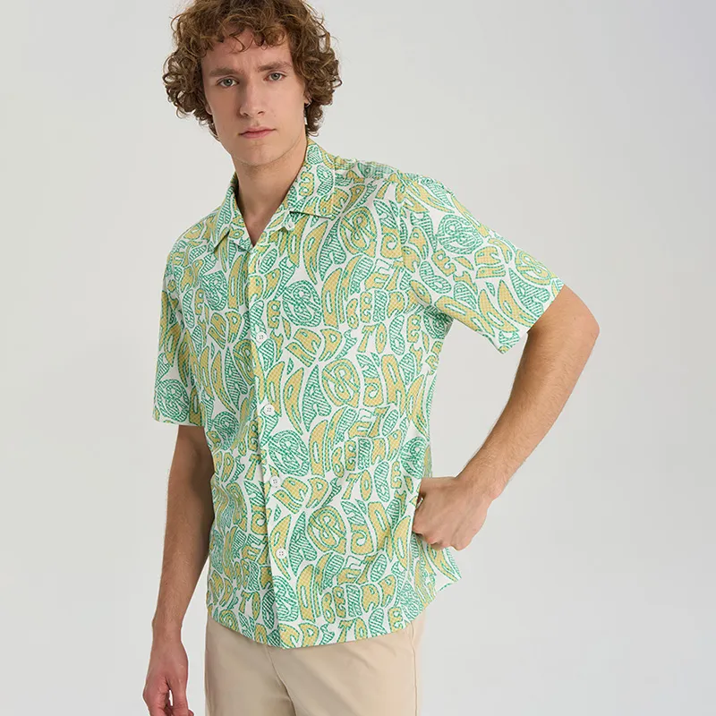 RARE Short Sleeved Shirt Men's Multicolor-4