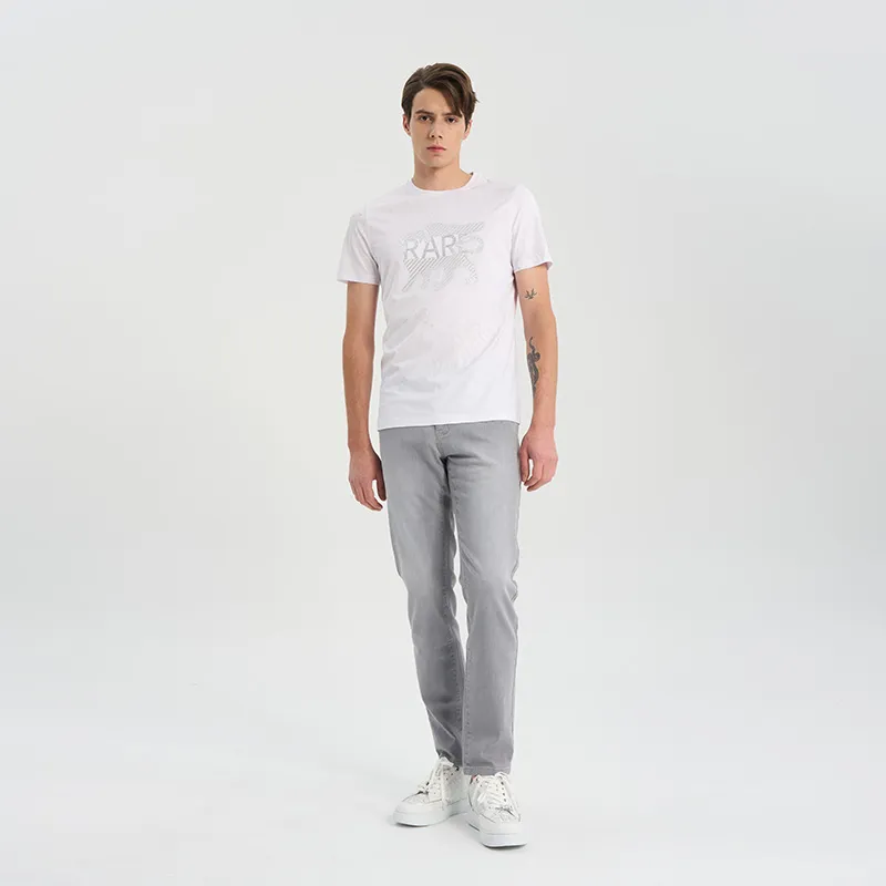 RARE Short Sleeved T Shirts Men's White-7