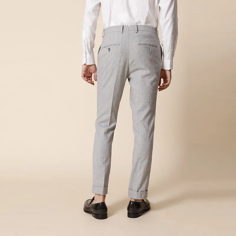 RARE Suit Trousers Men Gray-4
