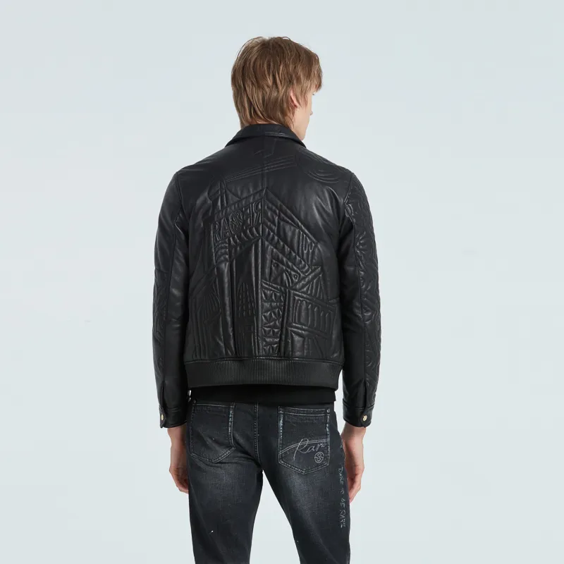 RARE Leather Jacket Men's Black-5
