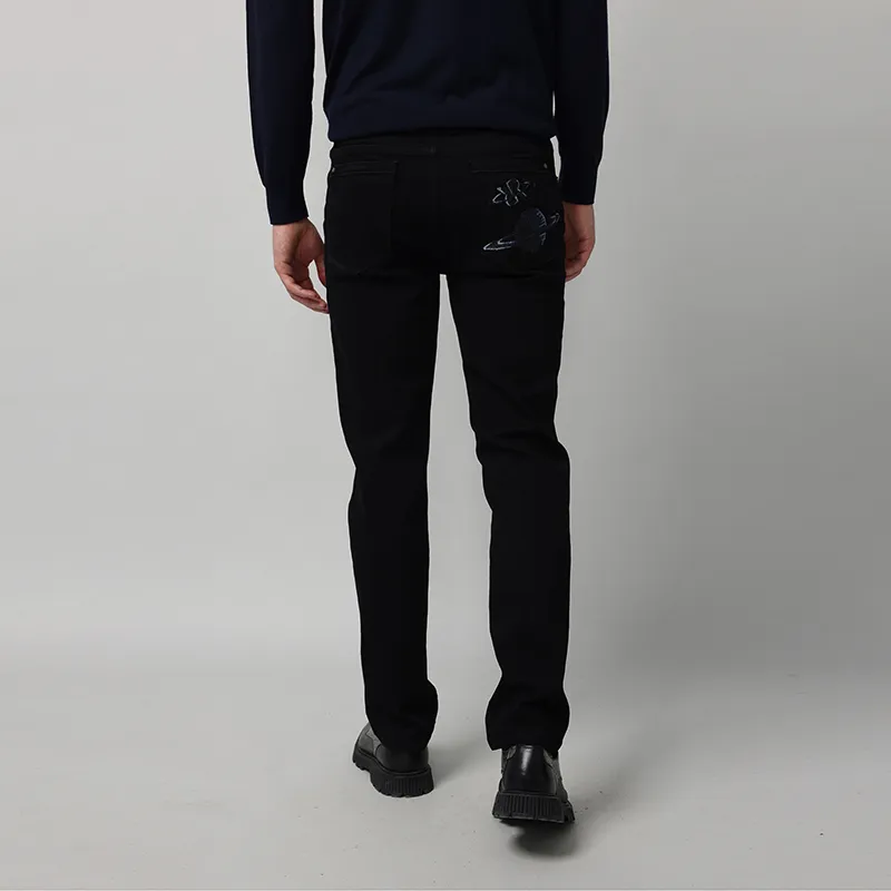 RARE Suit Trousers Men Black-5